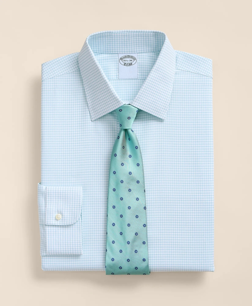 Stretch Supima&reg; Cotton Non-Iron Royal Oxford Ainsley Collar, Grid Check Dress Shirt, image 1