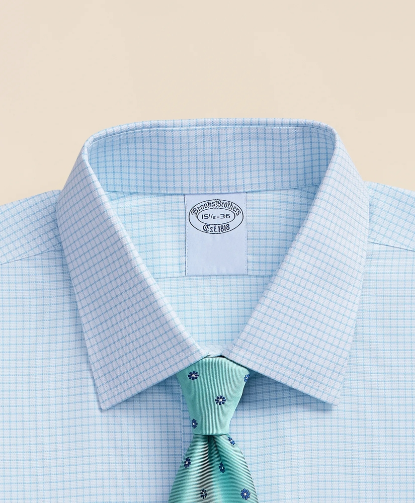 Stretch Supima&reg; Cotton Non-Iron Royal Oxford Ainsley Collar, Grid Check Dress Shirt, image 2