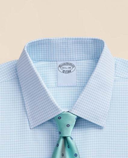 Stretch Supima&reg; Cotton Non-Iron Royal Oxford Ainsley Collar, Grid Check Dress Shirt, image 2