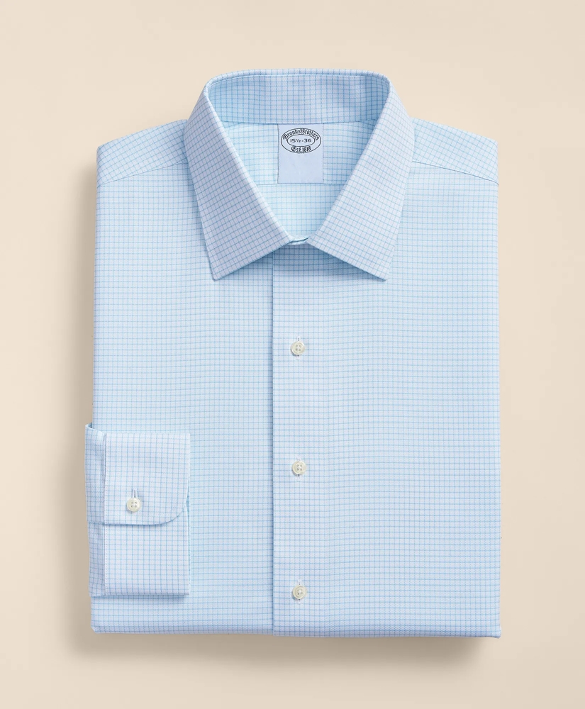Stretch Supima&reg; Cotton Non-Iron Royal Oxford Ainsley Collar, Grid Check Dress Shirt, image 3