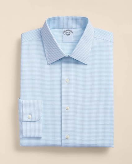 Stretch Supima&reg; Cotton Non-Iron Royal Oxford Ainsley Collar, Grid Check Dress Shirt, image 3