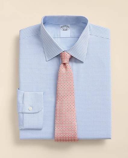 Stretch Supima&reg; Cotton Non-Iron Royal Oxford Ainsley Collar, Grid Check Dress Shirt, image 1