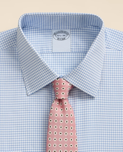Stretch Supima&reg; Cotton Non-Iron Royal Oxford Ainsley Collar, Grid Check Dress Shirt, image 2