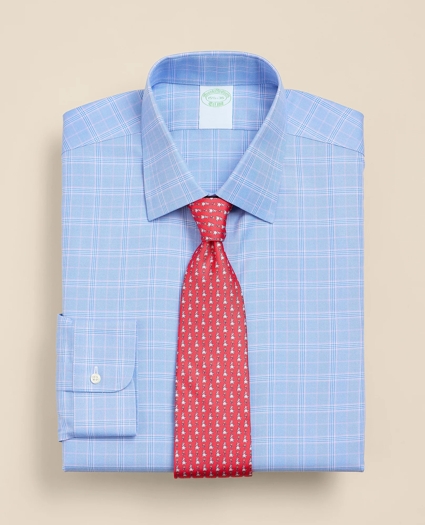 Brooks Brothers Explorer Collection Non-Iron Twill Ainsley Collar, Glen Plaid Dress Shirt, image 1