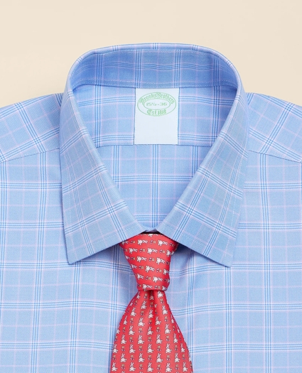 Brooks Brothers Explorer Collection Non-Iron Twill Ainsley Collar, Glen Plaid Dress Shirt, image 2