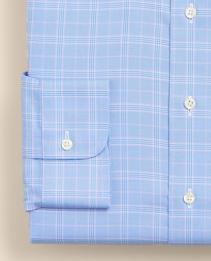 Brooks Brothers Explorer Collection Non-Iron Twill Ainsley Collar, Glen Plaid Dress Shirt, image 4