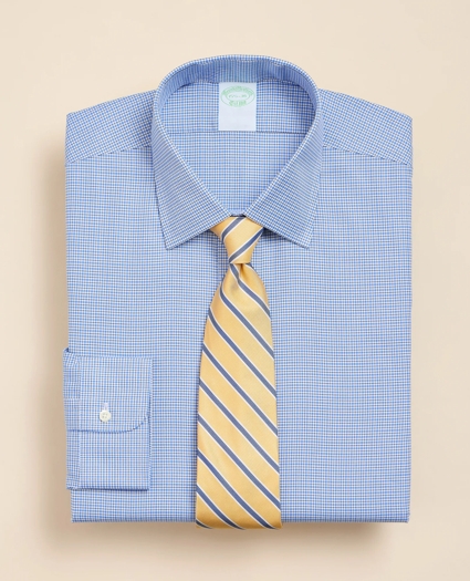 Brooks Brothers Explorer Collection Non-Iron Twill Ainsley Collar, Mini Check Dress Shirt, image 1