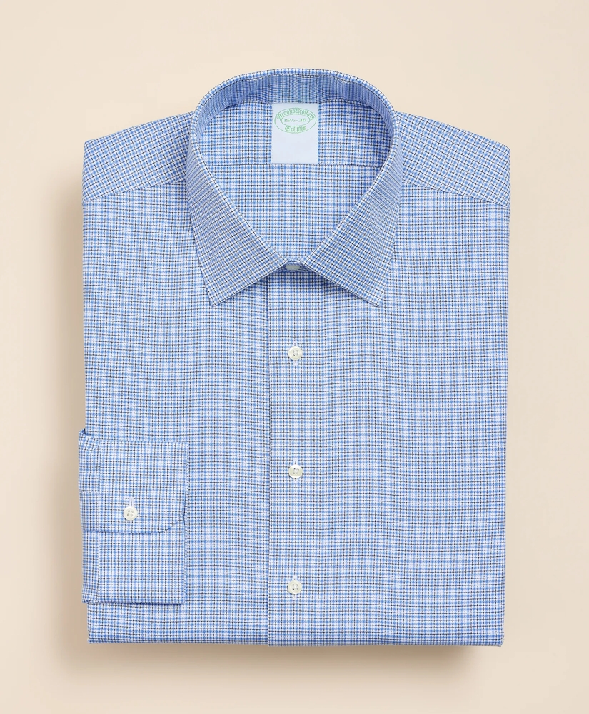 Brooks Brothers Explorer Collection Non-Iron Twill Ainsley Collar, Mini Check Dress Shirt, image 3