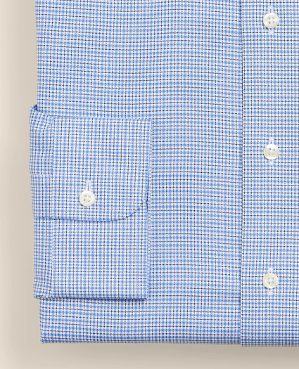 Brooks Brothers Explorer Collection Non-Iron Twill Ainsley Collar, Mini Check Dress Shirt, image 4
