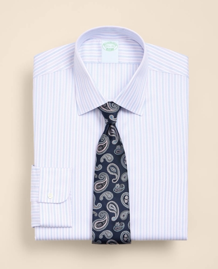 Brooks Brothers Explorer Collection Non-Iron Twill Ainsley Collar, Triple Stripe Dress Shirt, image 1