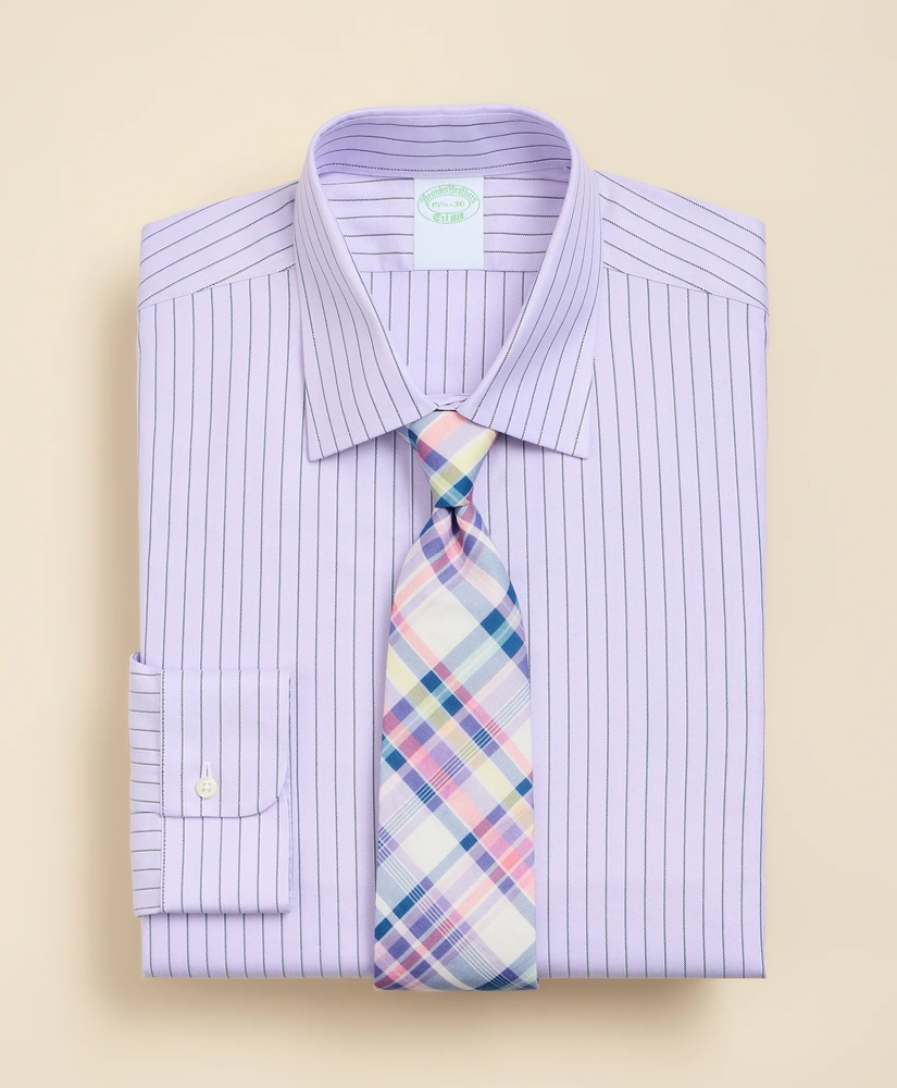 Brooks Brothers Explorer Collection Non-Iron Twill Ainsley Collar, Pinstripe Dress Shirt, image 1