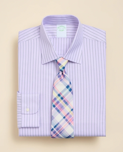 Brooks Brothers Explorer Collection Non-Iron Twill Ainsley Collar, Pinstripe Dress Shirt, image 1