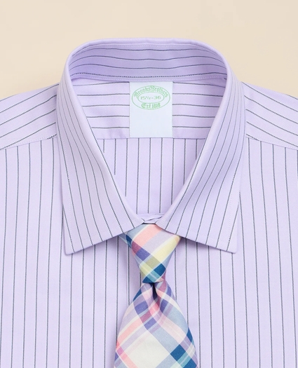 Brooks Brothers Explorer Collection Non-Iron Twill Ainsley Collar, Pinstripe Dress Shirt, image 2