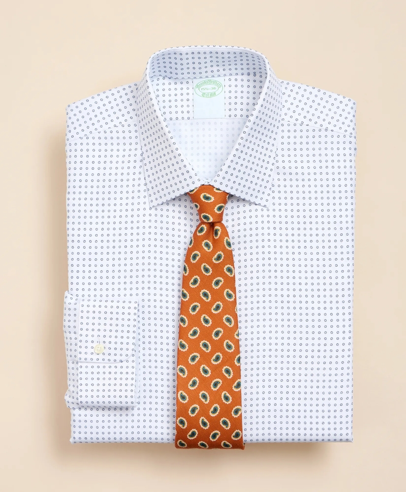 Brooks Brothers Explorer Collection Non-Iron Twill Ainsley Collar, Geo Dot Dress Shirt, image 1