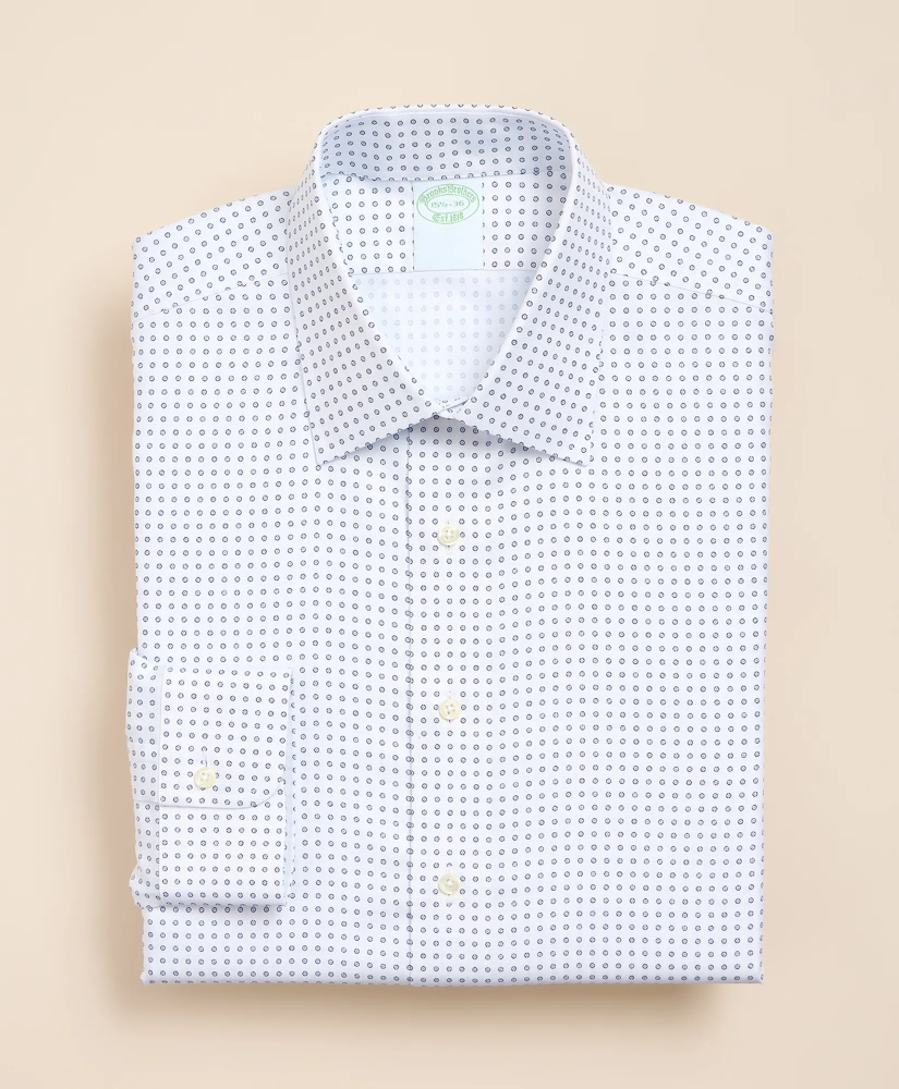 Brooks Brothers Explorer Collection Non-Iron Twill Ainsley Collar, Geo Dot Dress Shirt, image 3