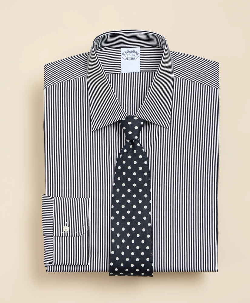 Pure Supima&reg; Cotton Regular-Finish Ainsley Collar, Mini-Stripe Dress Shirt, image 1