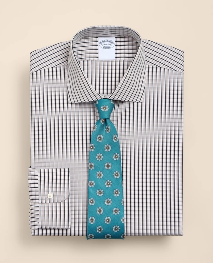 Pure Supima&reg; Cotton Regular-Finish English Spread Collar, Check Dress Shirt, image 1
