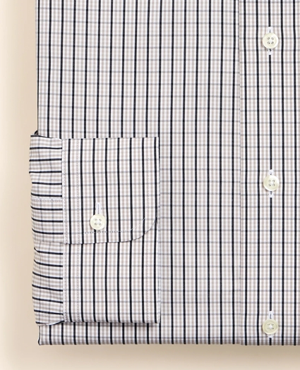 Pure Supima&reg; Cotton Regular-Finish English Spread Collar, Check Dress Shirt, image 4