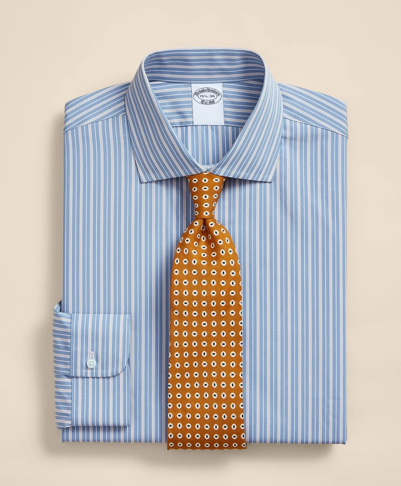 Pure Supima&reg; Cotton Regular-Finish English Spread Collar, Ground Stripe Dress Shirt, image 1