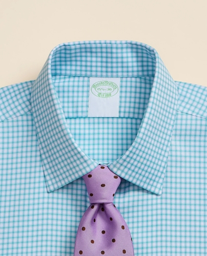 Brooks Brothers Explorer Collection Non-Iron Twill Ainsley Collar, Mini-Check Dress Shirt, image 2