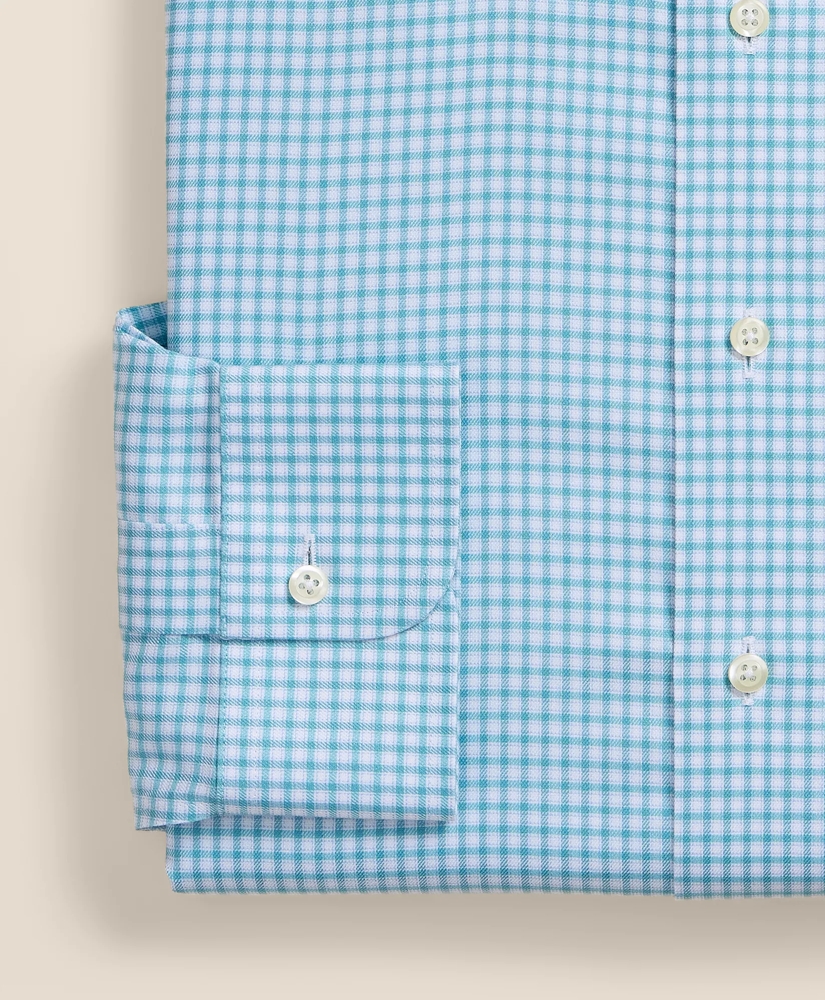 Brooks Brothers Explorer Collection Non-Iron Twill Ainsley Collar, Mini-Check Dress Shirt, image 4