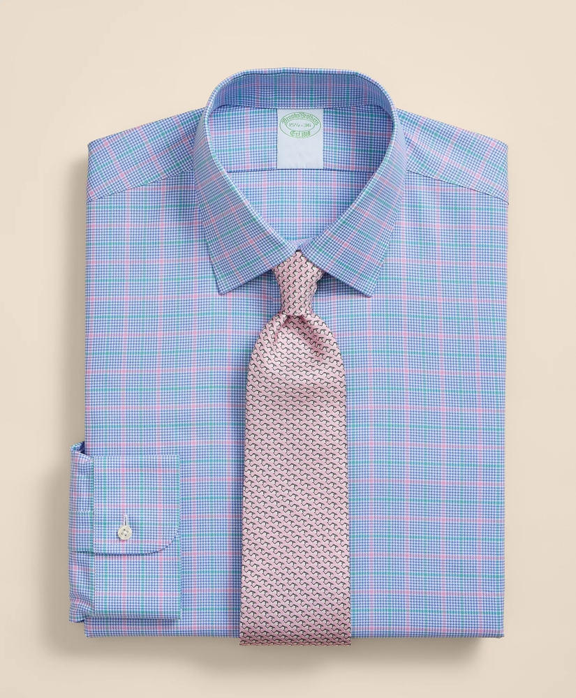 Brooks Brothers Explorer Collection Non-Iron Twill Ainsley Collar, Check Dress Shirt, image 1