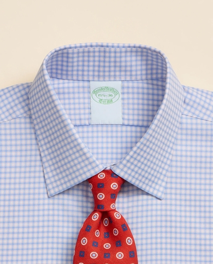 Brooks Brothers Explorer Collection Non-Iron Twill Ainsley Collar, Mini-Check Dress Shirt, image 2