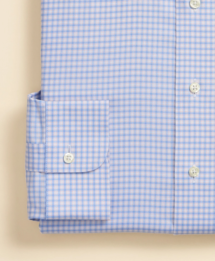 Brooks Brothers Explorer Collection Non-Iron Twill Ainsley Collar, Mini-Check Dress Shirt, image 4