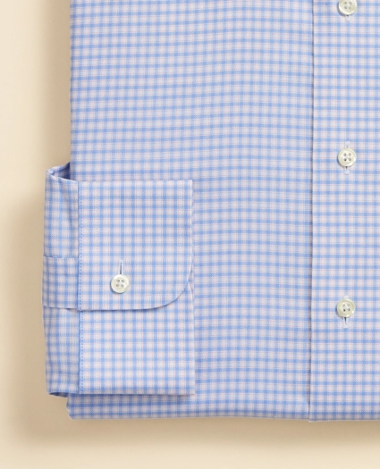 Brooks Brothers Explorer Collection Non-Iron Twill Ainsley Collar, Mini-Check Dress Shirt, image 4