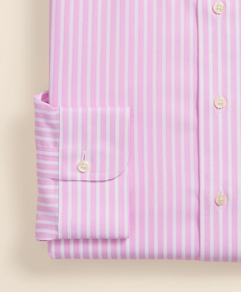 Brooks Brothers Explorer Collection Non-Iron Twill Ainsley Collar, Bengal-Stripe Collar Dress Shirt, image 4