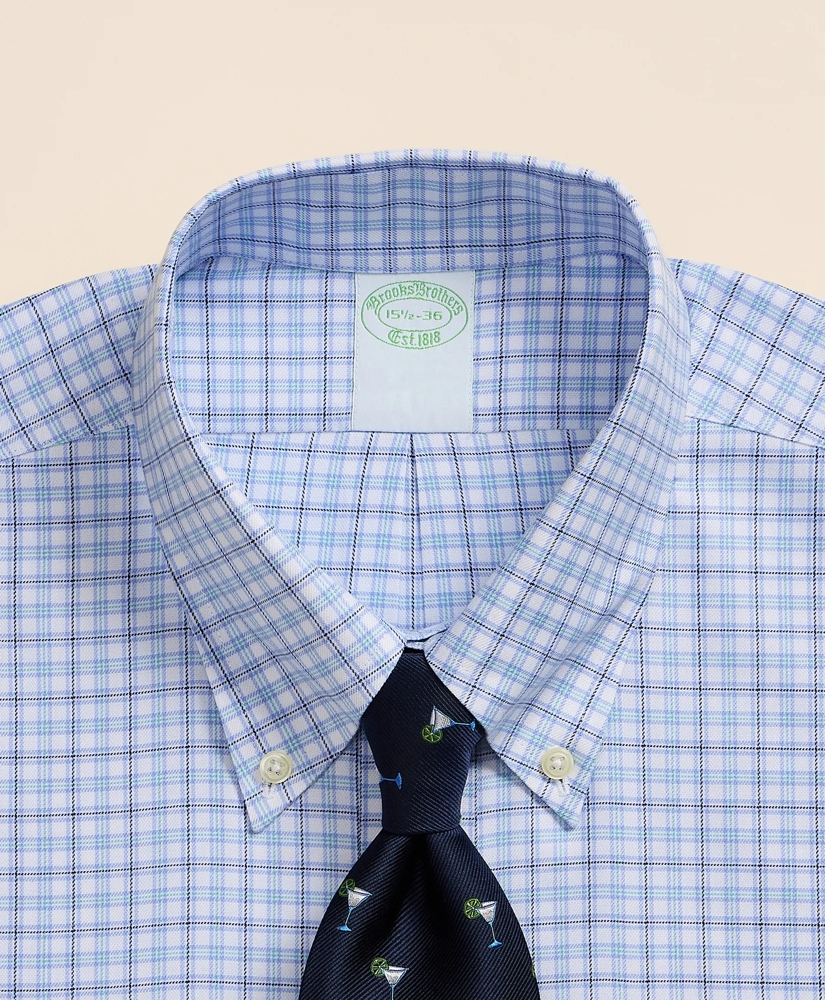 Brooks Brothers Explorer Collection Non-Iron Twill Button-Down Collar, Check Dress Shirt, image 2