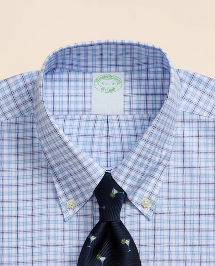 Brooks Brothers Explorer Collection Non-Iron Twill Button-Down Collar, Check Dress Shirt, image 2
