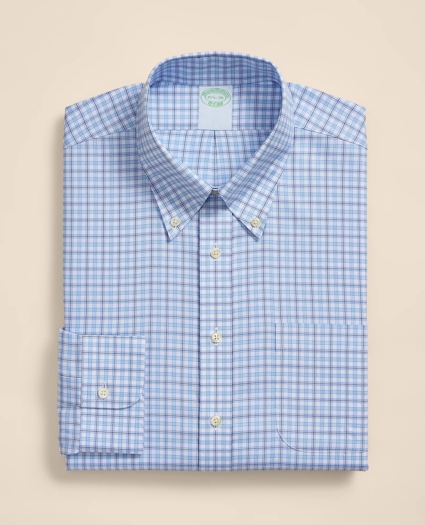Brooks Brothers Explorer Collection Non-Iron Twill Button-Down Collar, Check Dress Shirt, image 3