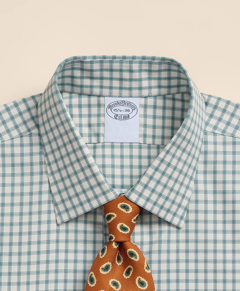 Supima&reg; Cotton Non-Iron Pinpoint Oxford Ainsley Collar, Windowpane Dress Shirt, image 2