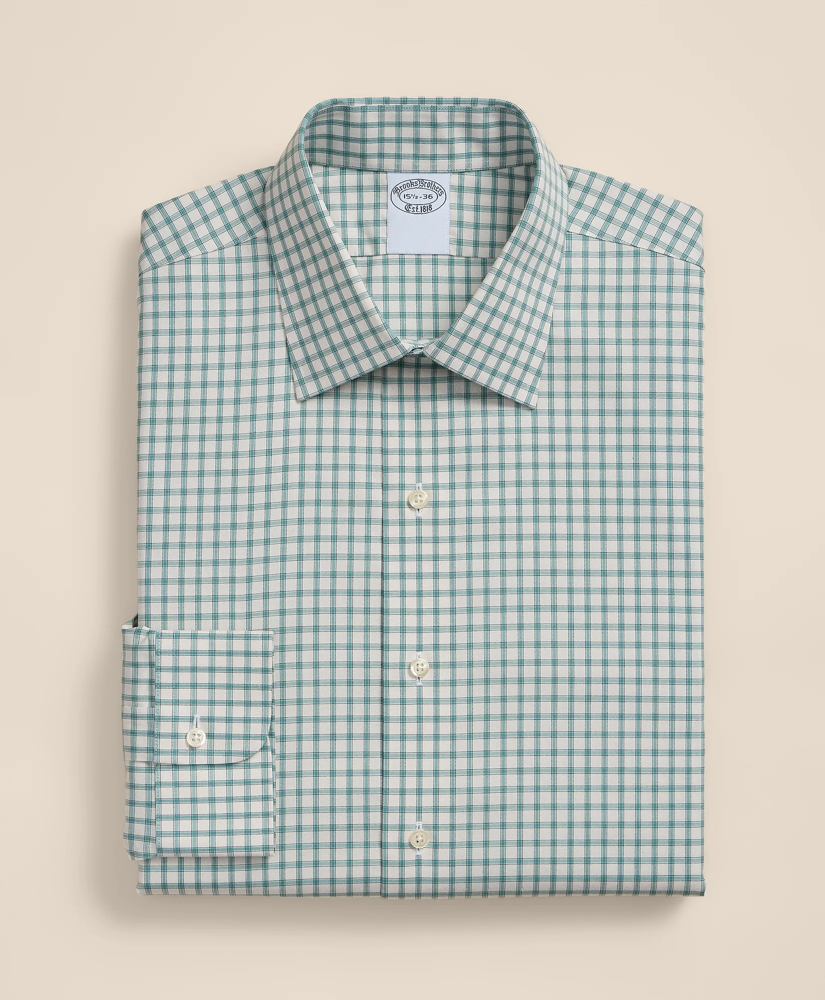 Supima&reg; Cotton Non-Iron Pinpoint Oxford Ainsley Collar, Windowpane Dress Shirt, image 3