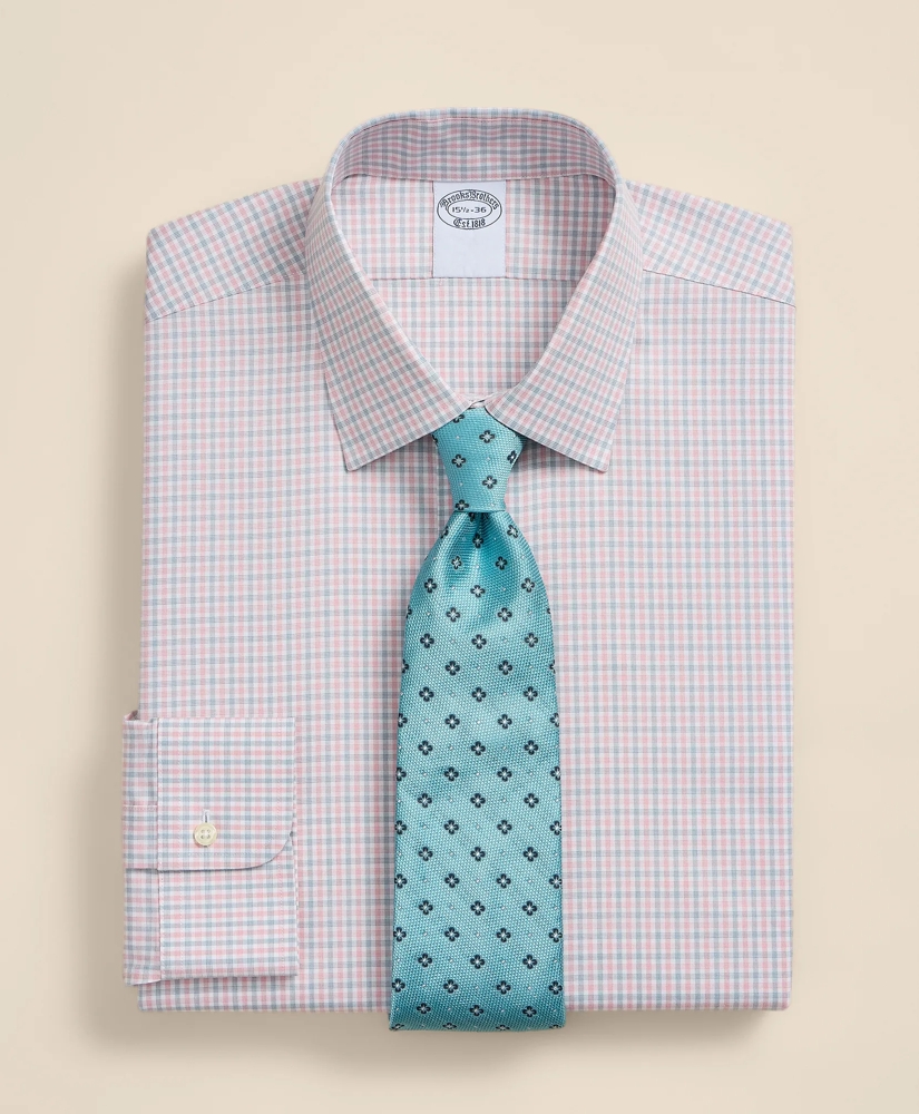 Supima&reg; Cotton Non-Iron Pinpoint Oxford Ainsley Collar, Check Dress Shirt, image 1