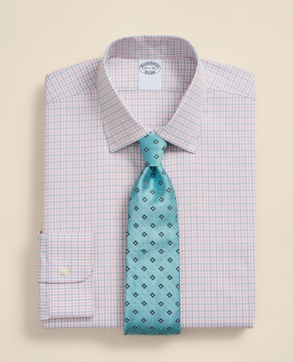 Supima&reg; Cotton Non-Iron Pinpoint Oxford Ainsley Collar, Check Dress Shirt, image 1