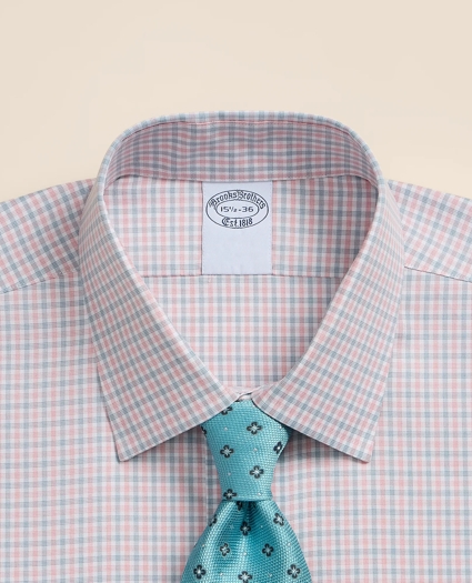 Supima&reg; Cotton Non-Iron Pinpoint Oxford Ainsley Collar, Check Dress Shirt, image 2