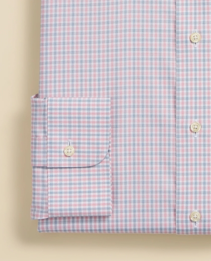 Supima&reg; Cotton Non-Iron Pinpoint Oxford Ainsley Collar, Check Dress Shirt, image 4