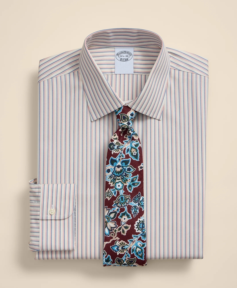 Supima&reg; Cotton Non-Iron Pinpoint Oxford Ainsley Collar, Stripe Dress Shirt, image 1