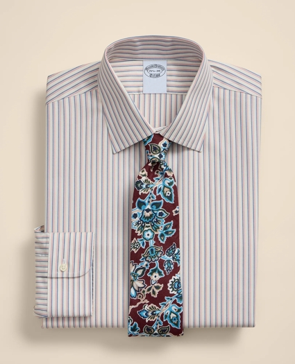 Supima&reg; Cotton Non-Iron Pinpoint Oxford Ainsley Collar, Stripe Dress Shirt, image 1