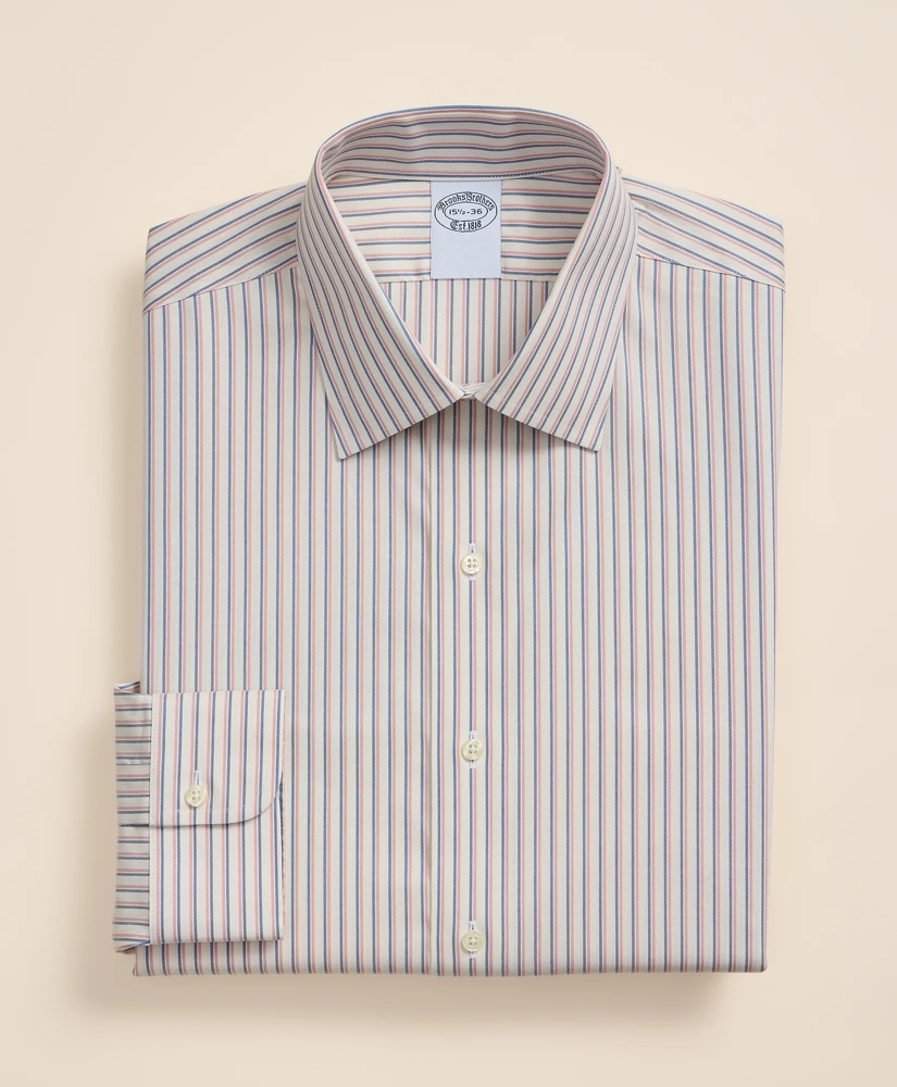 Supima&reg; Cotton Non-Iron Pinpoint Oxford Ainsley Collar, Stripe Dress Shirt, image 3
