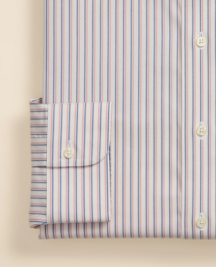 Supima&reg; Cotton Non-Iron Pinpoint Oxford Ainsley Collar, Stripe Dress Shirt, image 4