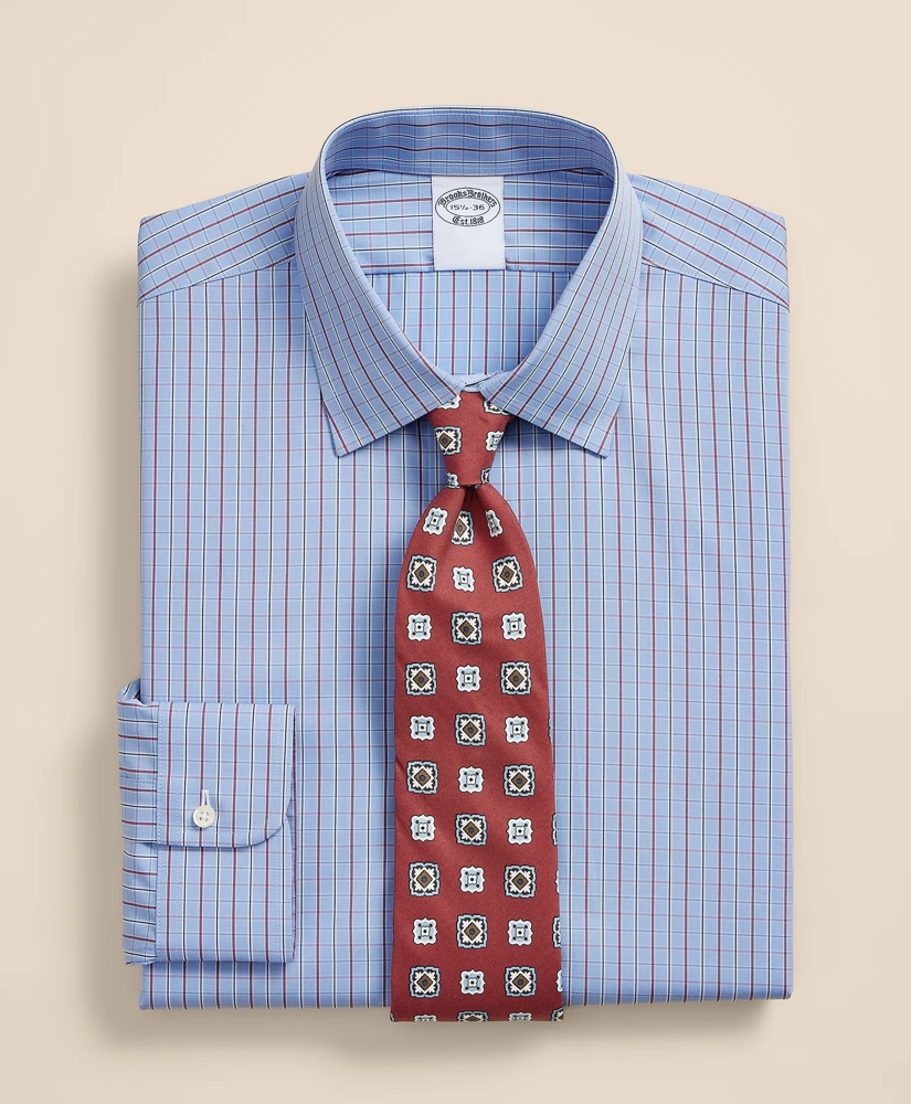 Pure Supima&reg; Cotton Regular-Finish Ainsley Collar, Check Dress Shirt, image 1