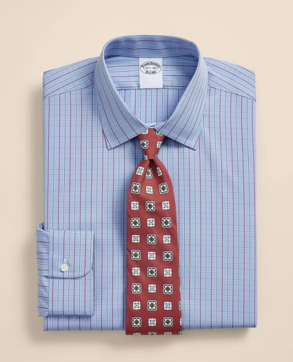 Pure Supima&reg; Cotton Regular-Finish Ainsley Collar, Check Dress Shirt, image 1