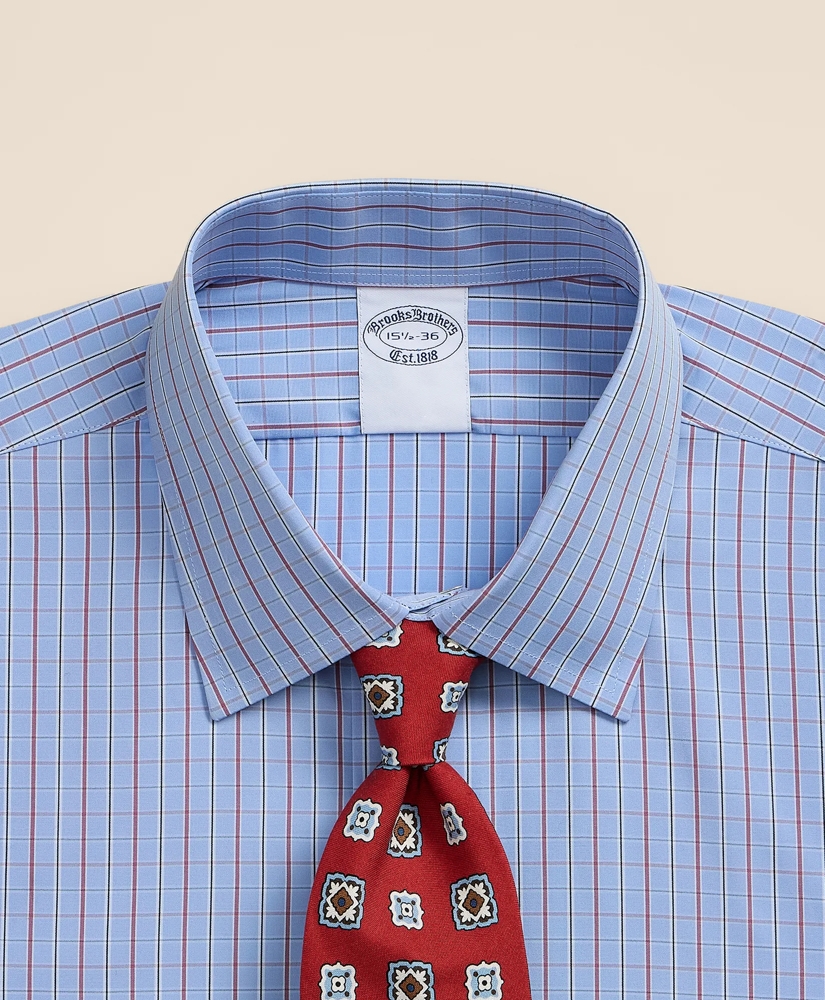 Pure Supima&reg; Cotton Regular-Finish Ainsley Collar, Check Dress Shirt, image 2