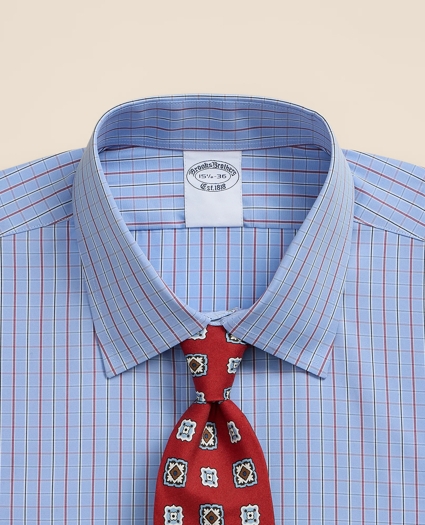 Pure Supima&reg; Cotton Regular-Finish Ainsley Collar, Check Dress Shirt, image 2