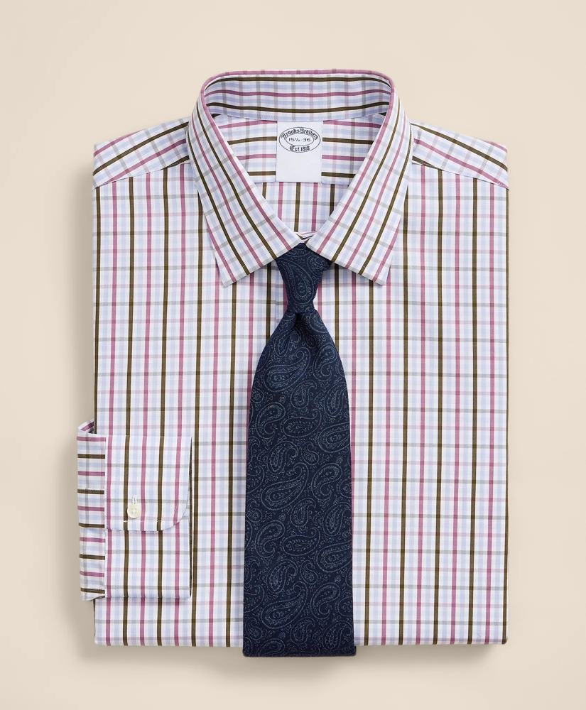 Pure Supima&reg; Cotton Regular-Finish Ainsley Collar, Check Dress Shirt, image 1