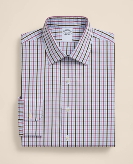 Pure Supima&reg; Cotton Regular-Finish Ainsley Collar, Check Dress Shirt, image 3