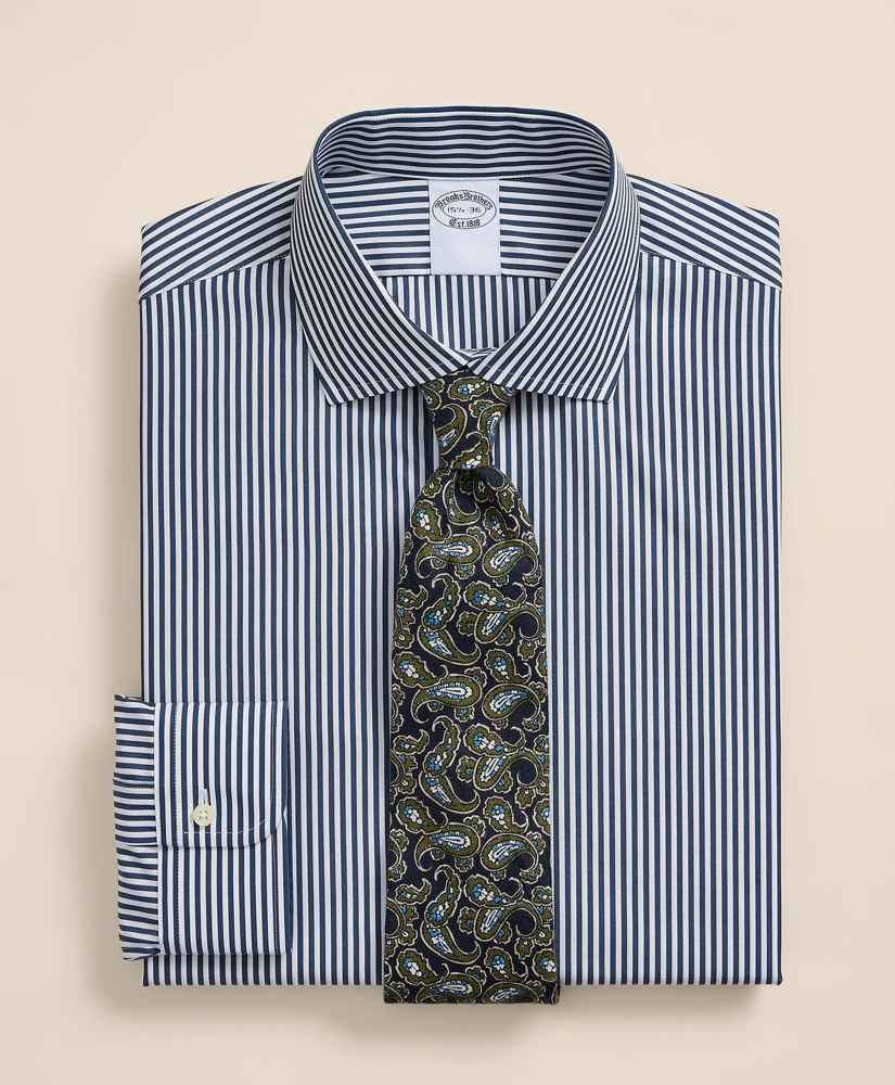 Pure Supima&reg; Cotton Regular-Finish English Spread Collar, Stripe Dress Shirt, image 1